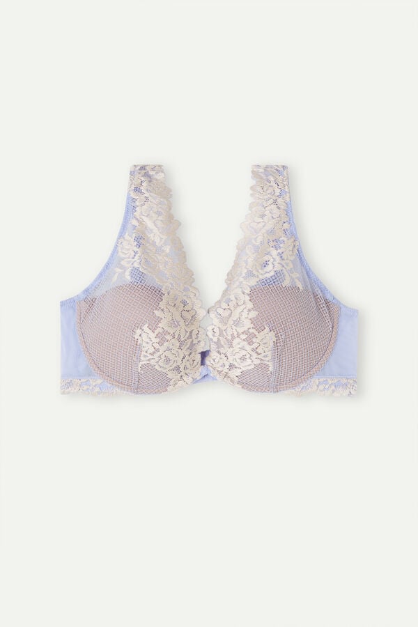 Intimssimi Pretty Flowers Elena Balconette Bra Violet | ZPEMJ60495