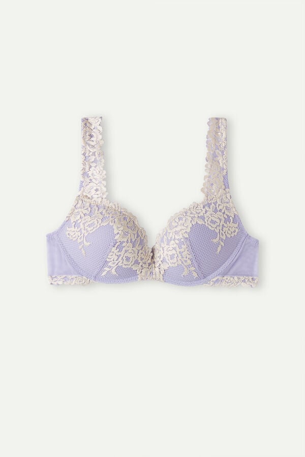 Intimssimi Pretty Flowers Gioia Super Push-up Bra Violet | XPEBH82294