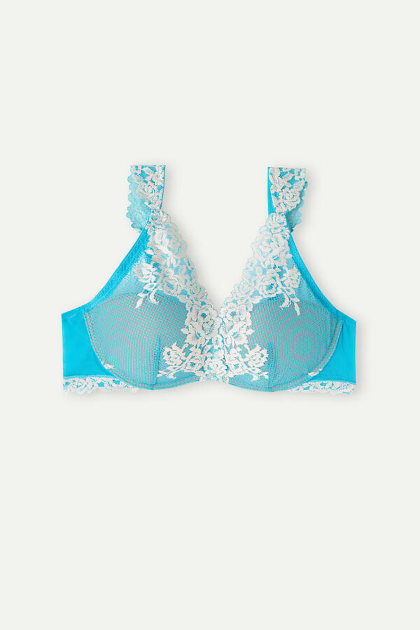 Intimssimi Pretty Flowers Giorgia Balconette Bra Azules | PECIF28757