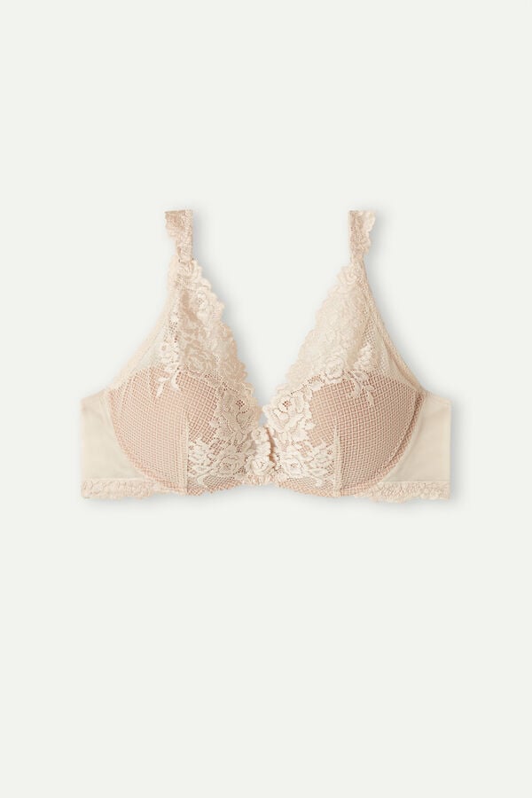 Intimssimi Pretty Flowers Giorgia Balconette Bra Natural | PEZDE30021