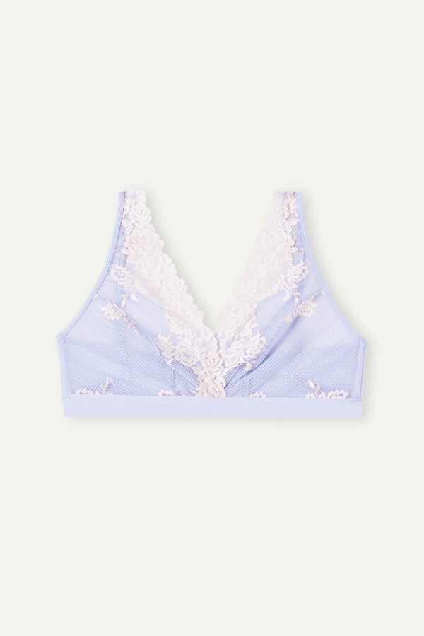 Intimssimi Pretty Flowers Lara Triangle Bra Violet | QPEUV91655