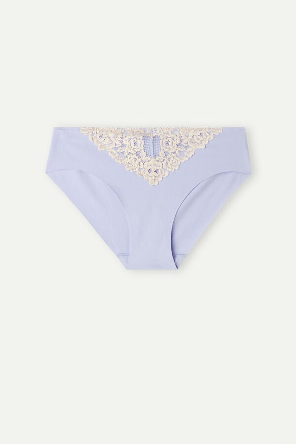 Intimssimi Pretty Flowers Seamless Cotton Panties Violet | PENZX54071