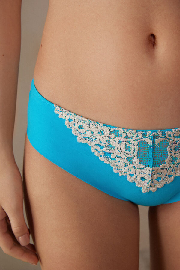 Intimssimi Pretty Flowers Seamless Cotton Panties Azules | PPEER39382