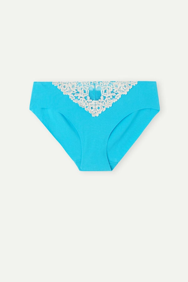 Intimssimi Pretty Flowers Seamless Cotton Panties Azules | PPEER39382