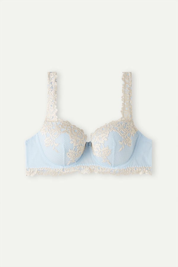 Intimssimi Pretty Flowers Sofia Balconette Bra Azules Claro | BPESO54922