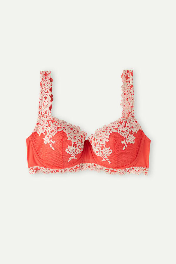 Intimssimi Pretty Flowers Sofia Balconette Bra Blancas | DPEVO58070