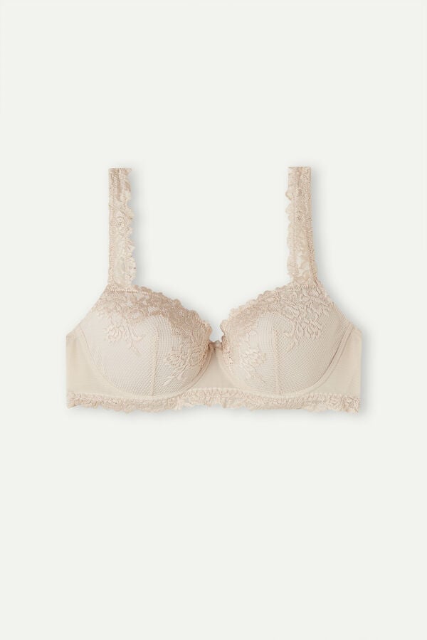 Intimssimi Pretty Flowers Sofia Balconette Bra Natural | PEJVR68948