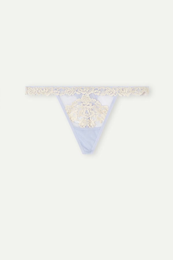 Intimssimi Pretty Flowers String Thong Violet | PPEER55502