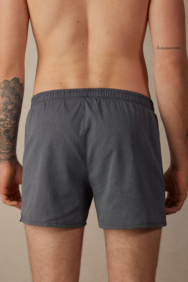 Intimssimi Print Detailed Boxers Azules | PEIIZ41489