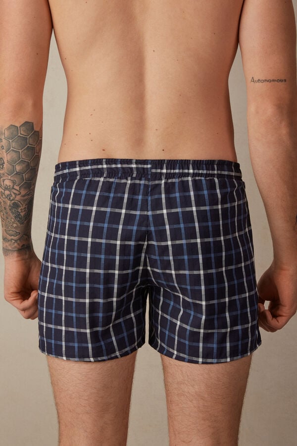 Intimssimi Print Detailed Boxers Azules | PENEJ92095