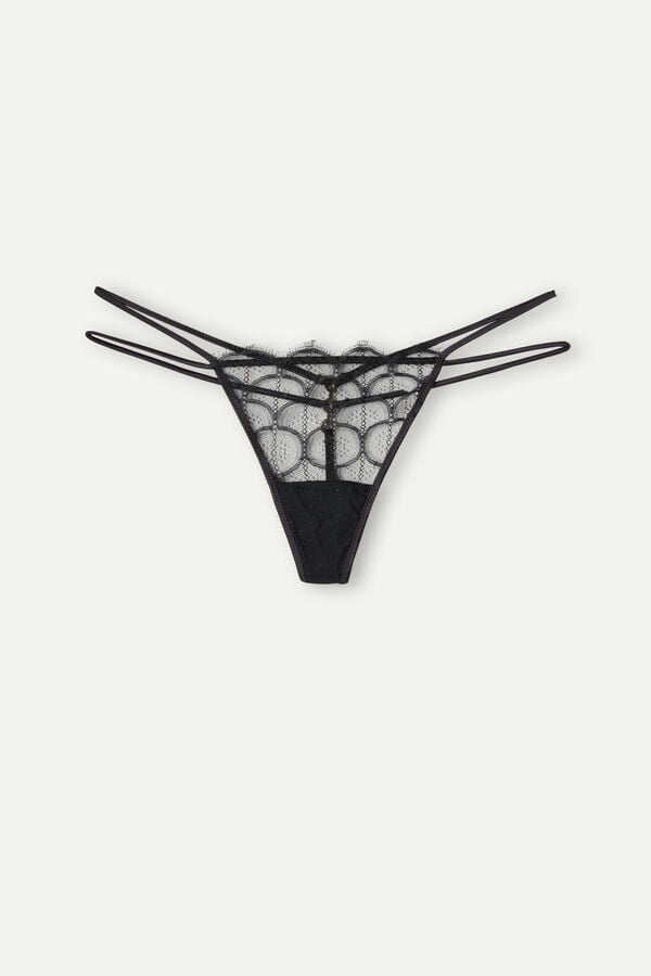 Intimssimi Pure Charme String Thong Negras | PEEGJ50643