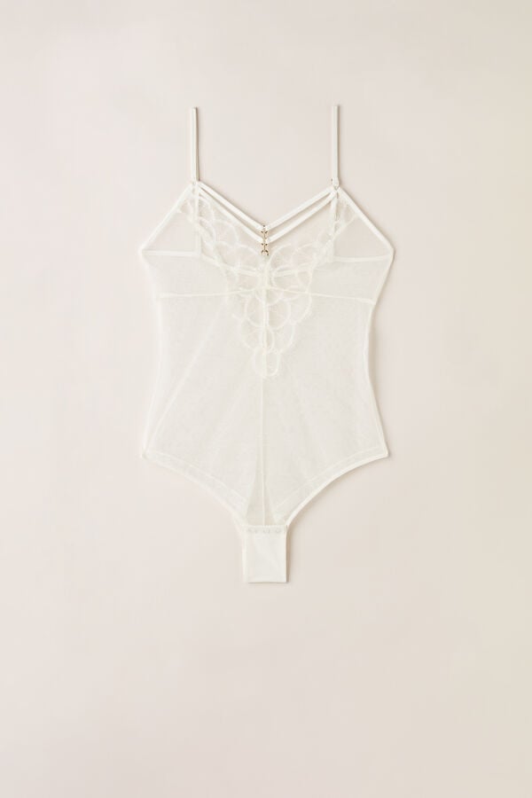 Intimssimi Pure Charme Tulle Bodysuit Blancas | PEQAV83520