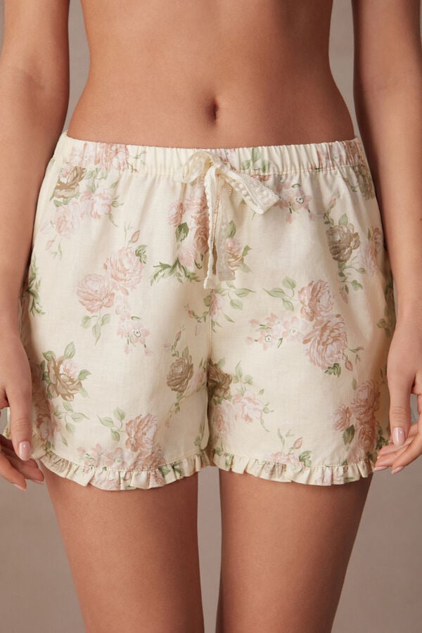 Intimssimi Scent of Roses Cotton Cloth Shorts Print | ZPENQ71312