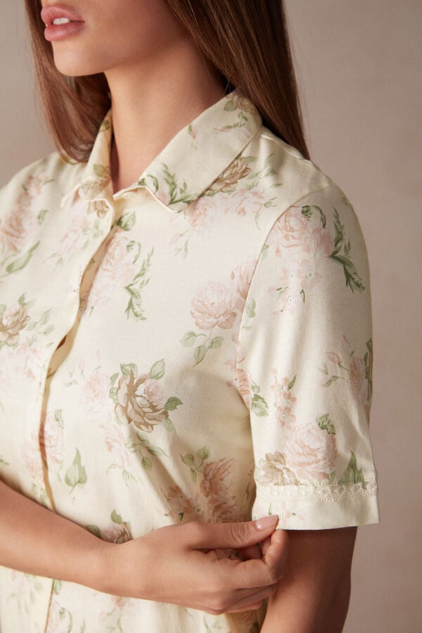 Intimssimi Scent of Roses Cotton Nightshirt Print | YPEVQ99025