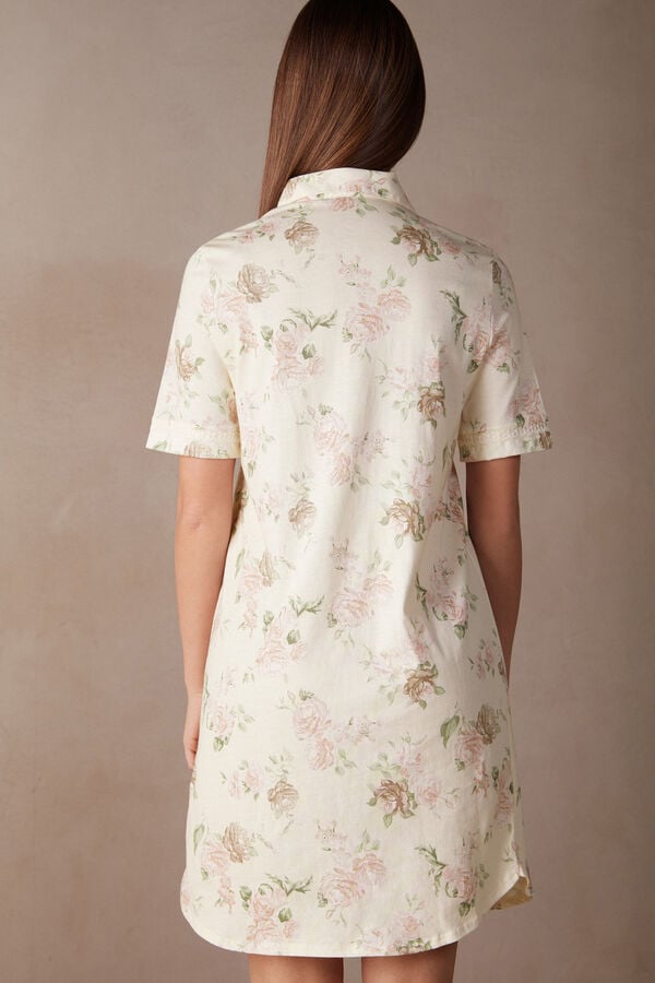 Intimssimi Scent of Roses Cotton Nightshirt Print | YPEVQ99025