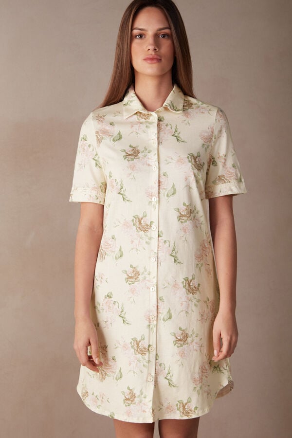 Intimssimi Scent of Roses Cotton Nightshirt Print | YPEVQ99025