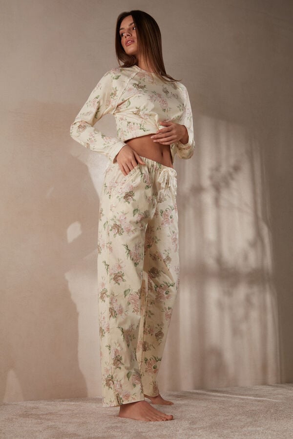 Intimssimi Scent of Roses Full Length Cotton Cloth Pants Print | PEDFL49223