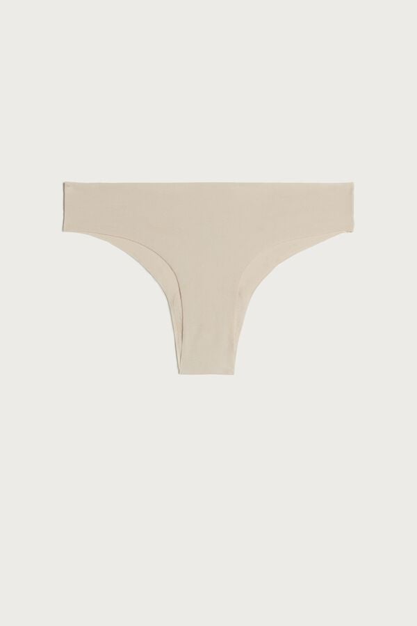 Intimssimi Seamless Supima® Cotton Brazilian Panties Natural | QPEUV21556