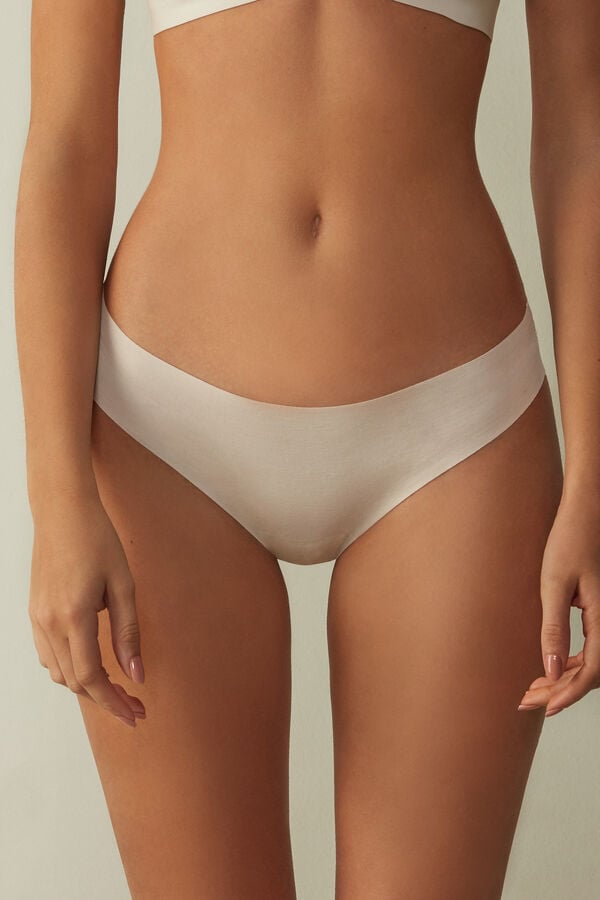 Intimssimi Seamless Supima® Cotton Brazilian Panties Natural | QPEUV21556