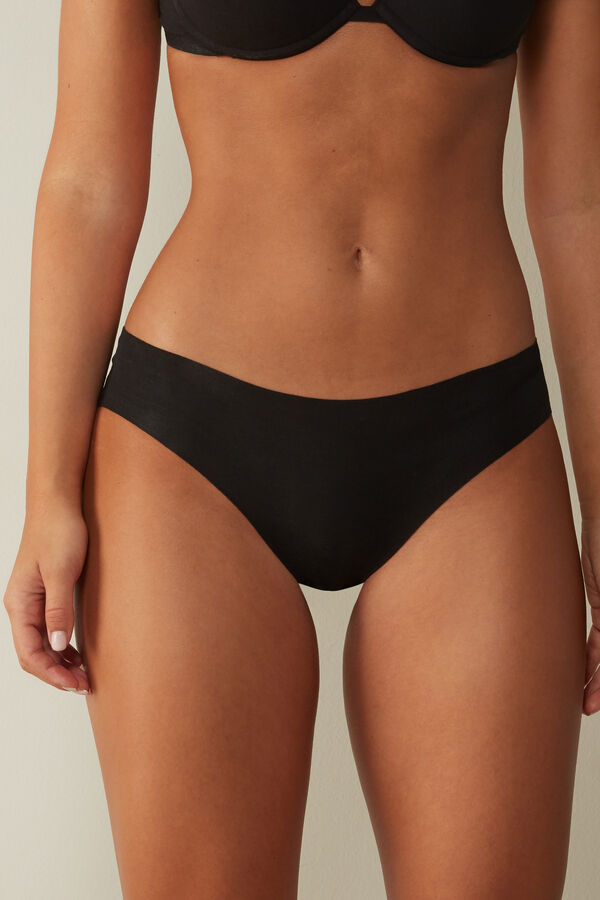 Intimssimi Seamless Supima® Cotton Panties Negras | QPEUV61818