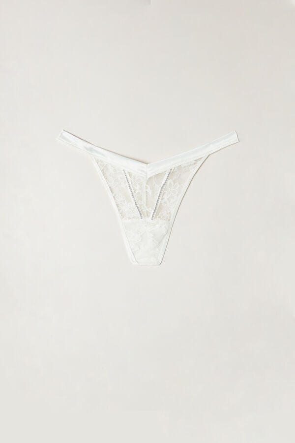 Intimssimi Shine High Like Stars ‘80s Estilo Thong Blancas | FPEHY49632