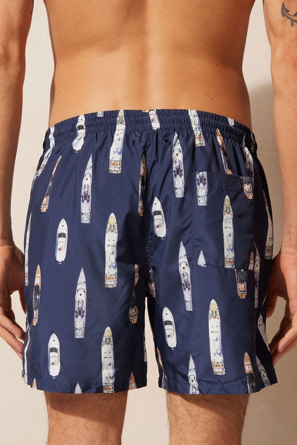 Intimssimi Ship Print Swim Trunks Azules | PEDFL79564