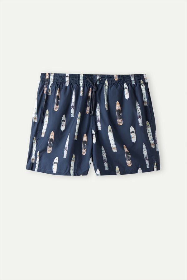 Intimssimi Ship Print Swim Trunks Azules | PEDFL79564