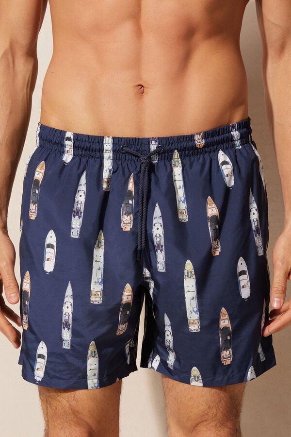 Intimssimi Ship Print Swim Trunks Azules | PEDFL79564