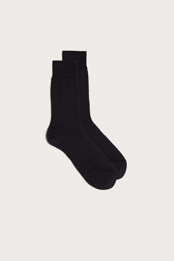 Intimssimi Short Sateen Egyptian Cotton Socks Gris | PENZX80017