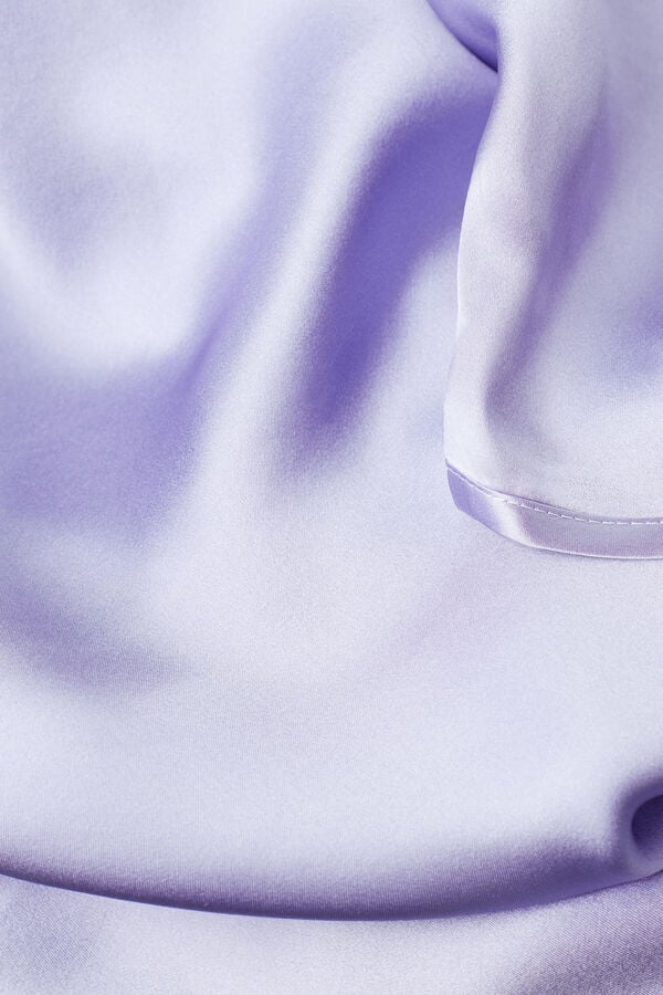 Intimssimi Short Sleeve Silk and Modal Top Violet | BPESO76503