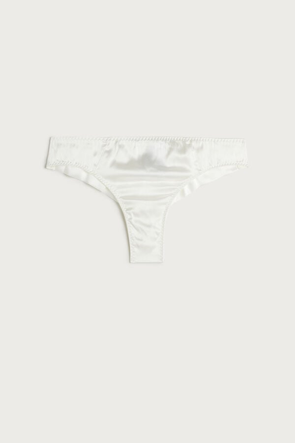 Intimssimi Silk Cheeky Briefs Blancas | PECVG12956