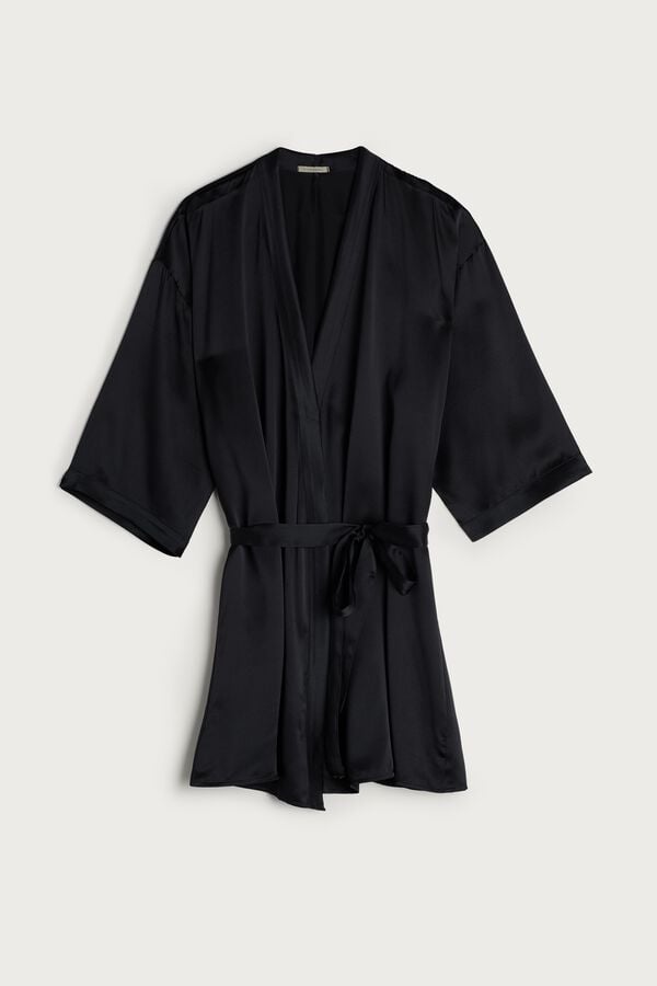 Intimssimi Silk Kimono Negras | PEIIZ68095