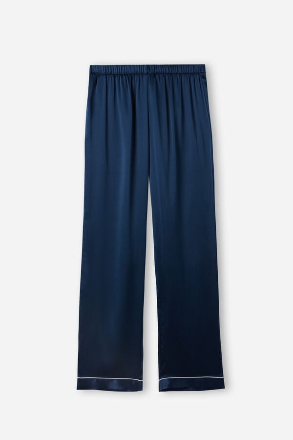 Intimssimi Silk Satin Pajama Pants Azules | PEICD36148