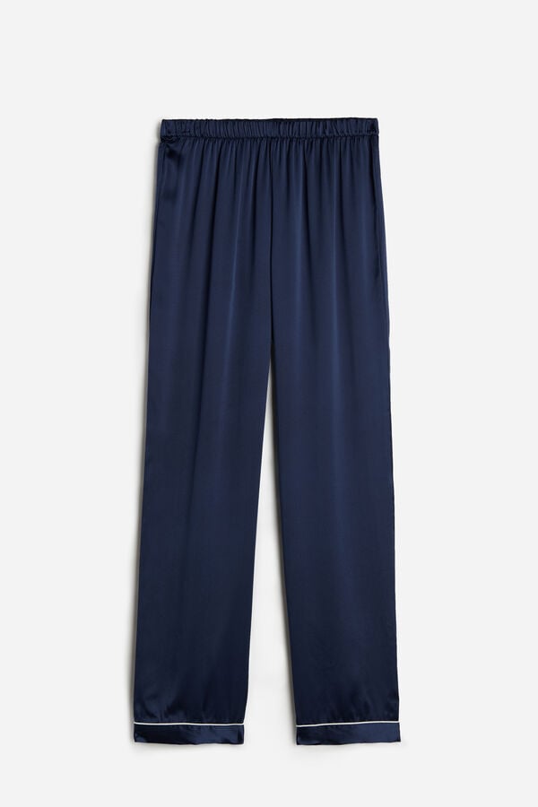 Intimssimi Silk Satin Pajama Pants Azules | PEJKU99322