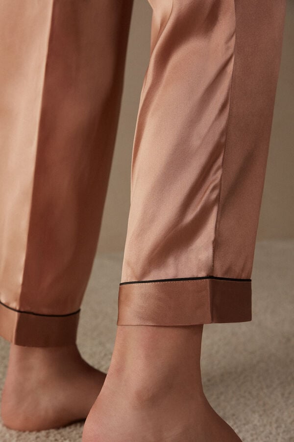 Intimssimi Silk Satin Pajama Pants Natural | TPEWZ79278