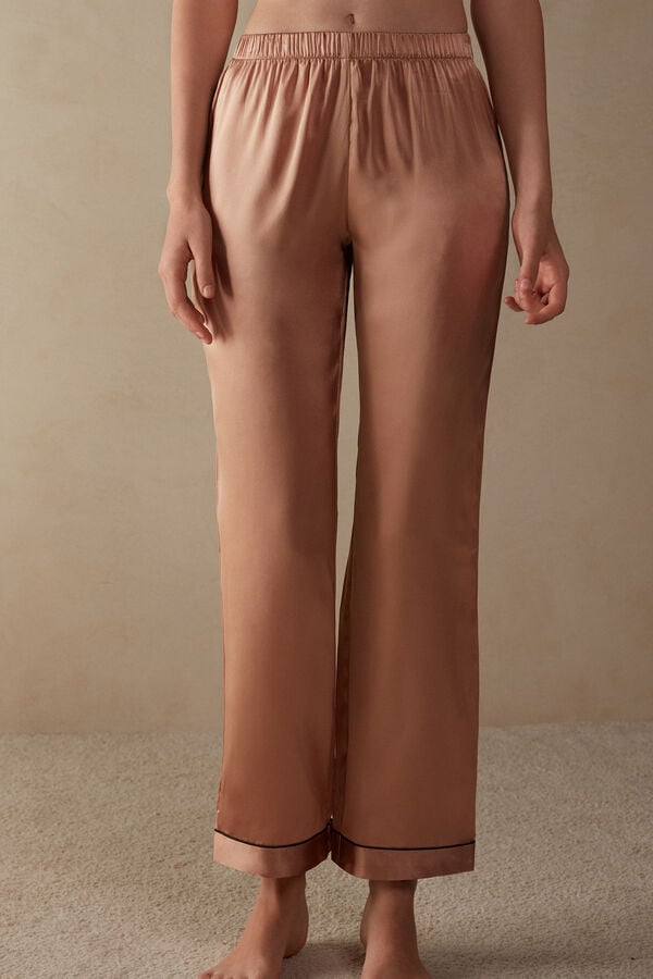 Intimssimi Silk Satin Pajama Pants Natural | TPEWZ79278