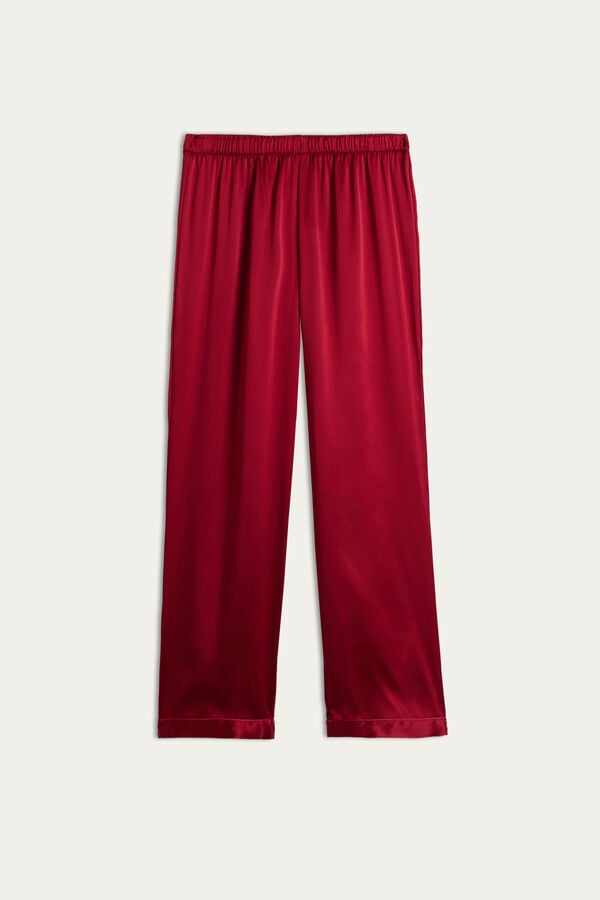 Intimssimi Silk Satin Pajama Pants Rojas | PENEJ82917