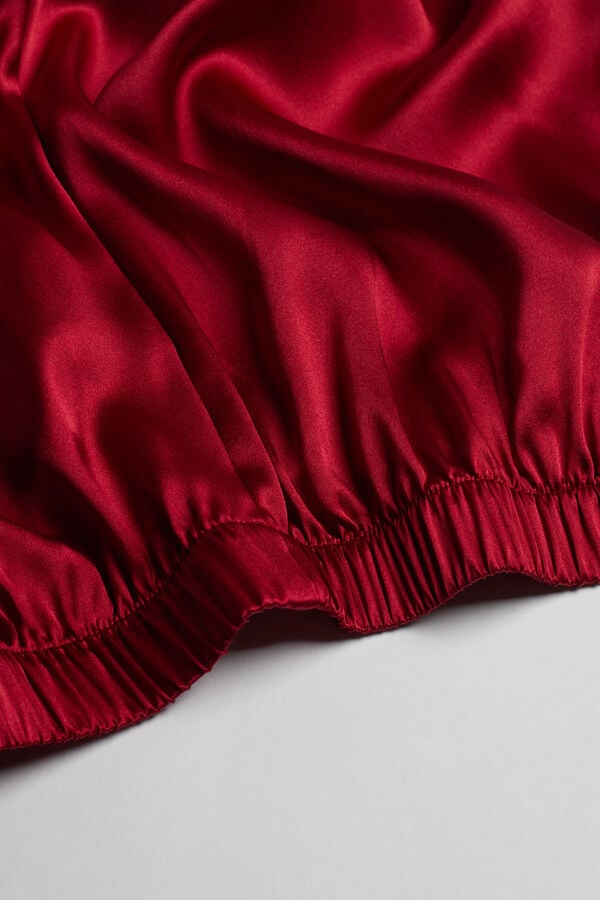 Intimssimi Silk Satin Pajama Pants Rojas | PENEJ82917