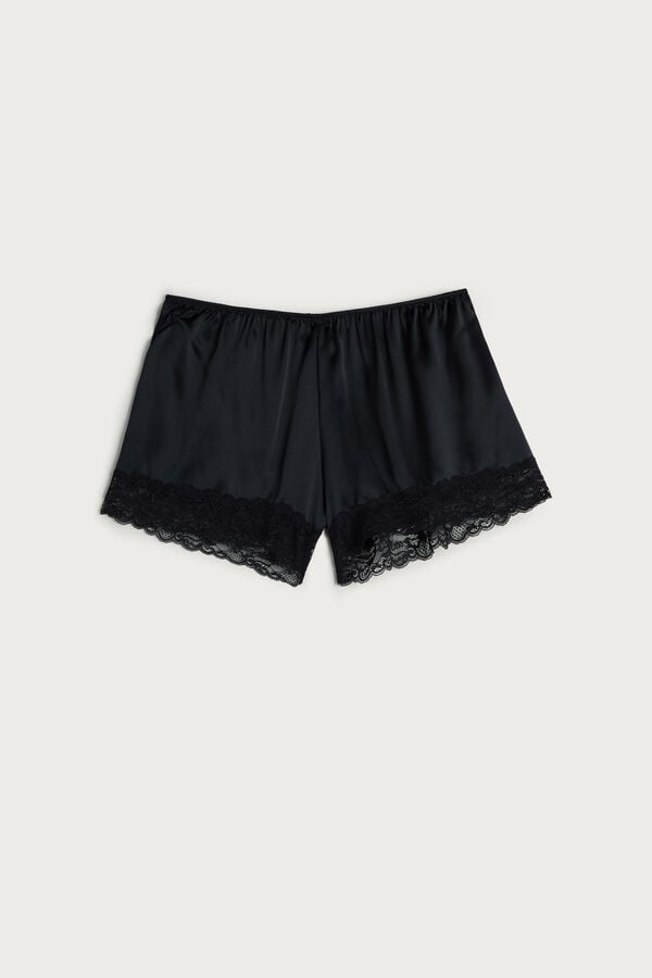 Intimssimi Silk Shorts Negras | UPEND56547