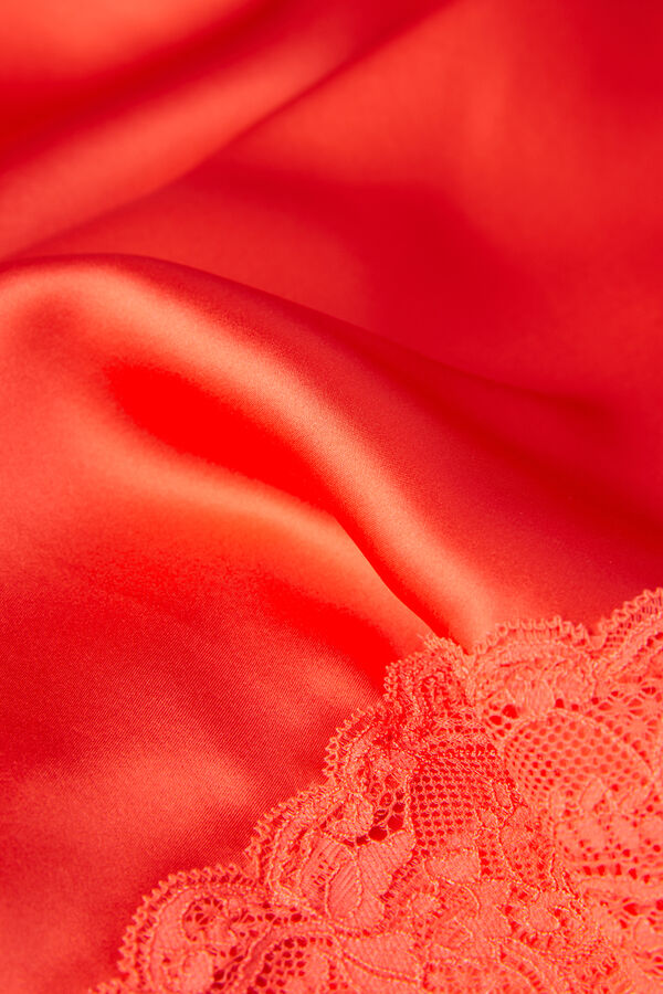 Intimssimi Silk Slip with Lace Insert Detail Naranjas | TPEWZ51533