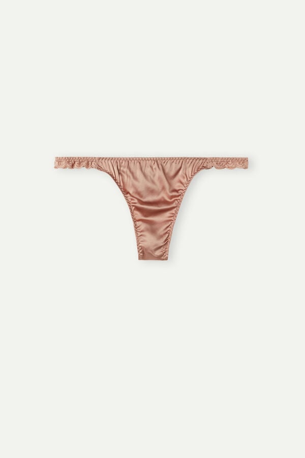 Intimssimi Silk and Lace G-String Natural | XPEBH37125