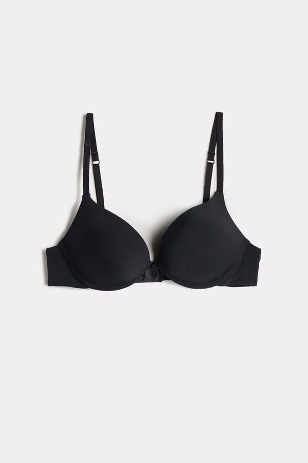 Intimssimi Simona Microfiber Super Push-Up Bra Negras | YPEVQ59182