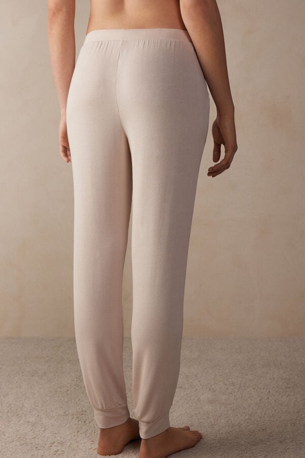 Intimssimi Simple Elegance Full Length Jogger Pants in Modal Rosas | BPESO68617