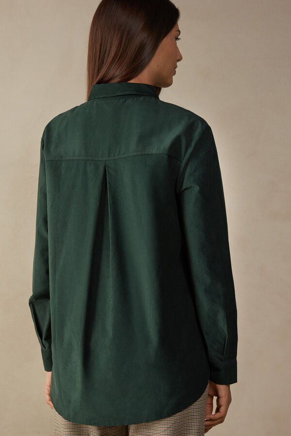 Intimssimi Slow and Cozy Velvet Shirt Verde | MPEHR57815