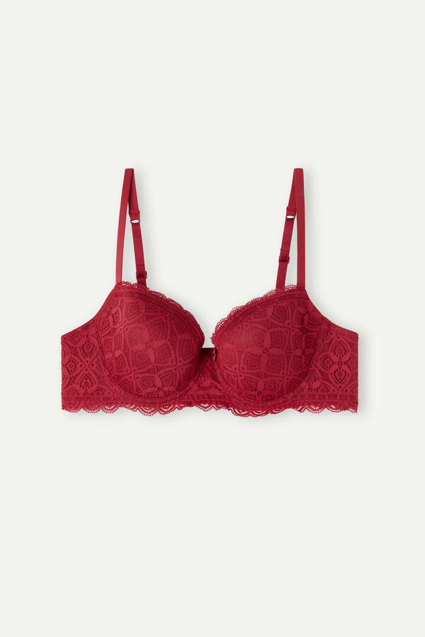 Intimssimi Sofia Balconette Bra in Lace Rojas | APEDF42696