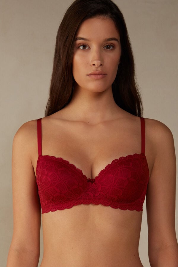 Intimssimi Sofia Balconette Bra in Lace Rojas | APEDF42696