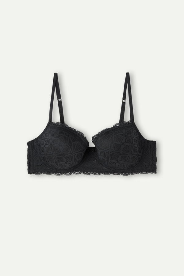 Intimssimi Sofia Balconette Bra in Lace Negras | PEICD89193