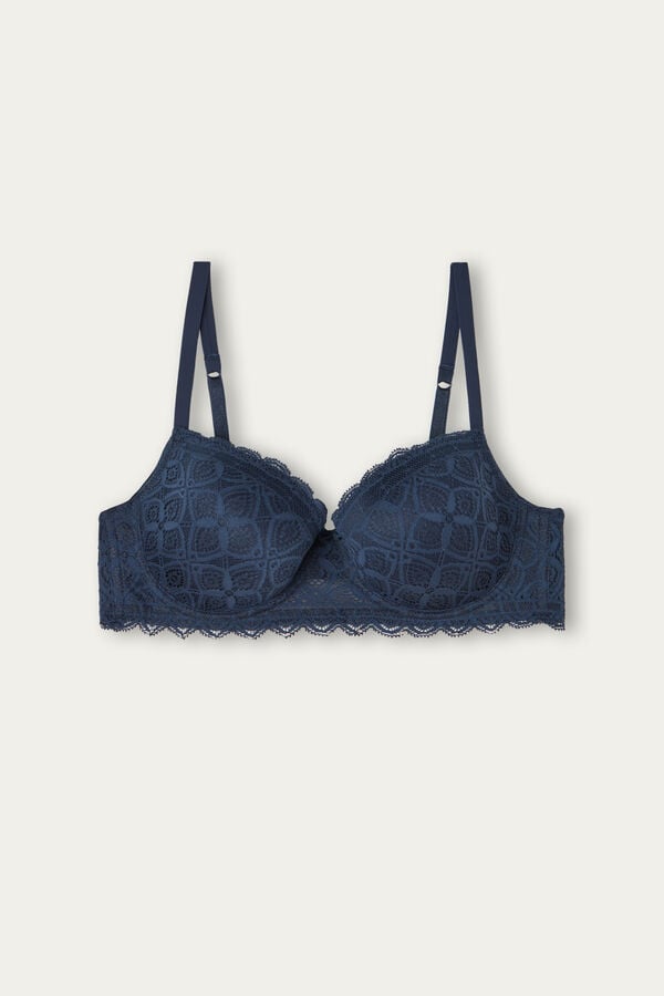 Intimssimi Sofia Balconette Bra in Lace Azules | PEQCS53206