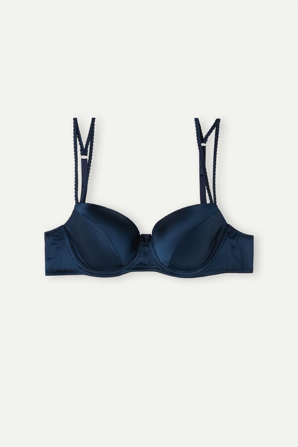 Intimssimi Sofia Balconette Bra in Silk Azules | ZPENQ95283