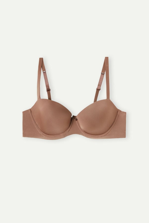 Intimssimi Sofia Balconette Bra in Ultralight Microfiber Natural | PEIIZ14609